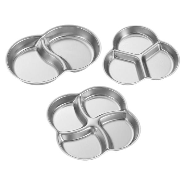 ソース皿 スナックプレート 食器 円形 滑り止めベース 丈夫なグリッドプレート キャンプ バーベキュー レストラン ソイ用 フードポーションプレート
