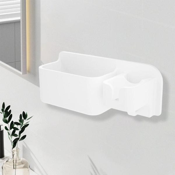 ヘアドライヤーラック トイレオーガナイザー シリコン 多目的壁掛け式 省スペース バスルーム棚 家庭用ヘアドライヤースタンド