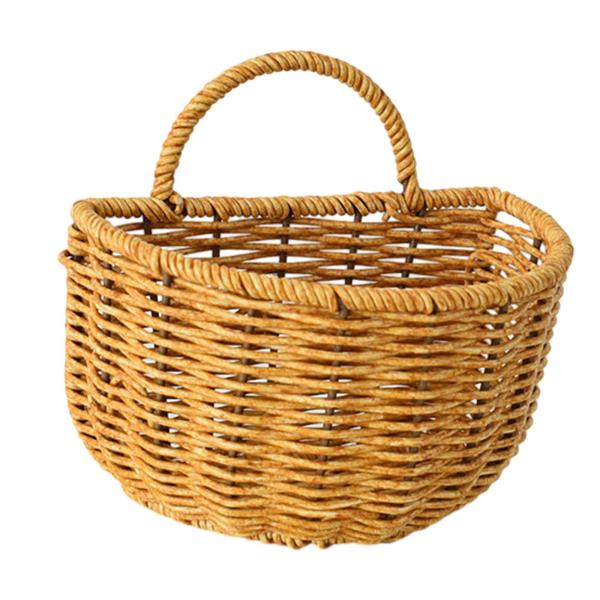 吊り下げ式半円形収納バスケット、フルーツ雑貨オーガナイザー、野菜収納、ホームデコレーション、ガーデンルーム用