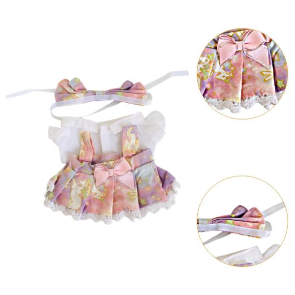 20cmミニチュア人形用服3点、女の子用人形用衣装、20cmペンダント人形用かわいい人形用服、女の子へのギフト