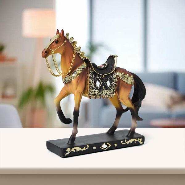 馬の像、馬の飾り、コレクション、クリエイティブな本物そっくりの馬の彫刻、家庭用動物愛好家のテーブル用の馬の置物