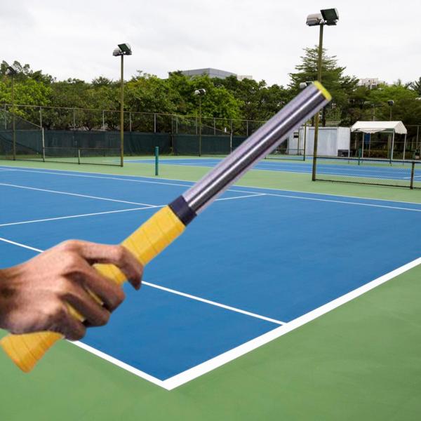 バドミントンラケットスイングトレーナーバドミントントレーニングツール、サウンドリマインダーウォームアップスティック軽量バドミントンスイングトレーニング