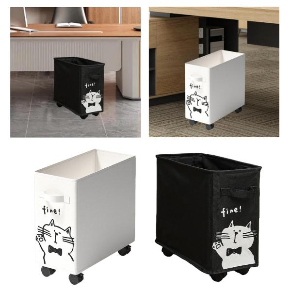 デスク下ユーティリティカート 収納バスケット キャスター付き 整理用移動棚 移動式ローリングカート ダイニングルーム 寮用