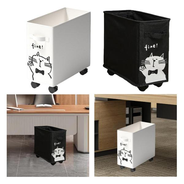 デスク下ユーティリティカート 収納バスケット キャスター付き 整理用移動棚 移動式ローリングカート ダイニングルーム 寮用