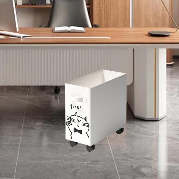 デスク下ユーティリティカート 収納バスケット キャスター付き 整理用移動棚 移動式ローリングカート ダイニングルーム 寮用