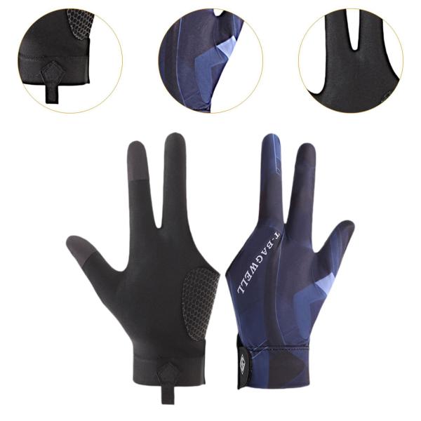 3本指プールグローブ ビリヤードグローブ 片手用ポータブルミット スヌーカーグローブ スポーツ用 屋内 女性 男性