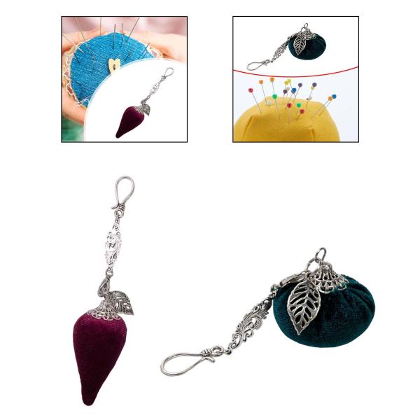 ポータブルピンクッションピンホルダーDIYハンドクラフトツールヴィンテージミシン針クッション針仕事ホーム縫製縫製DIYクラフト