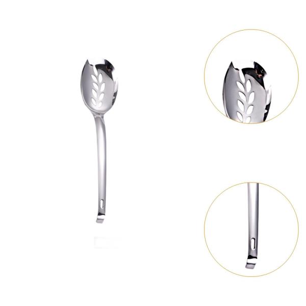 ステンレススチール製サービングスプーン、サービングテーブルスプーン、食器、スープレードル、記念日、ビュッフェ用の研磨された大型調理スプーン
