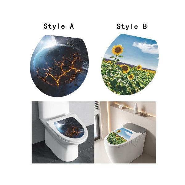トイレシート蓋ステッカー トイレシートカバー デカール ホームデコレーション クリエイティブ DIY バスルーム トイレステッカー トイレ トイレ 寝
