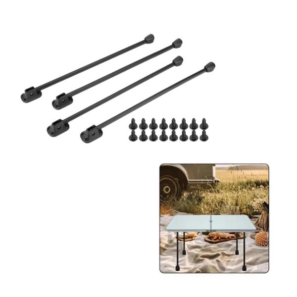 折りたたみ式デスク脚 4個セット ポータブル 頑丈 多目的 高耐久 ネジ付き テーブル脚 家庭用ベンチに安定