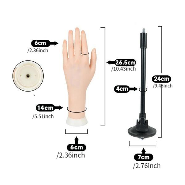 ハンドマネキンジュエリーオーガナイザー、ネイルアート練習、ジュエリーディスプレイホルダーハンドモデル、バングルリングチェーンホームオーガナイザー