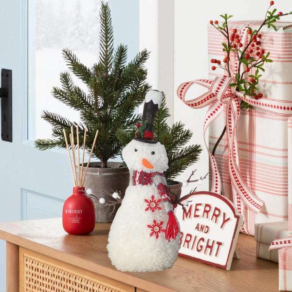 クリスマス 雪だるま人形飾り リビングルームの棚用 ホリデーウィンドウディスプレイ