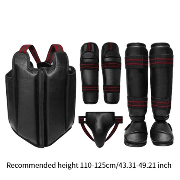 テコンドー防具装備セット プロフェッショナル厚手ボクシングボディプロテクターアームレッグガード グラップリングキックボクシング用