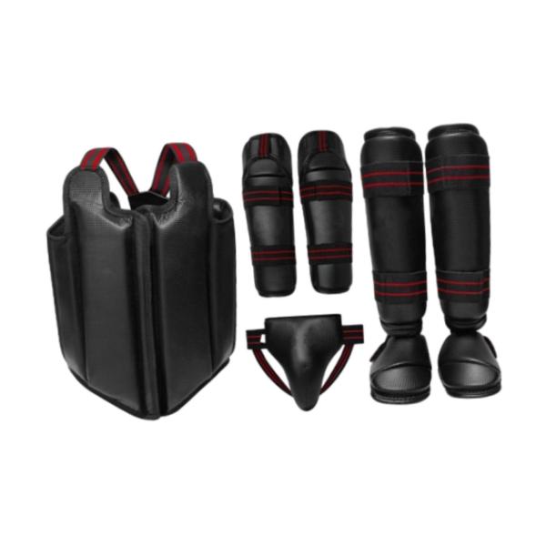 テコンドー防具装備セット プロフェッショナル厚手ボクシングボディプロテクターアームレッグガード グラップリングキックボクシング用