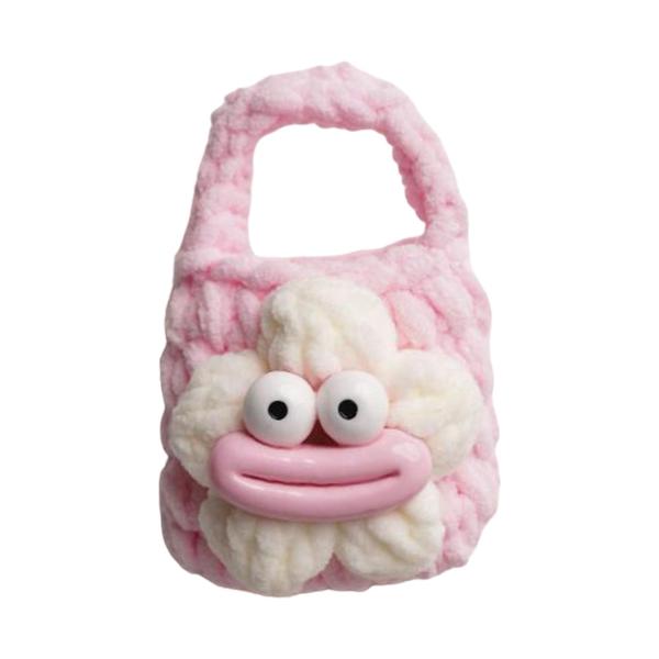 イヤホンケースカバー ハンドメイドニットミニハンドバッグ かぎ針編みケーブルポーチ