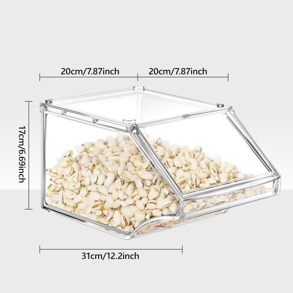 アクリル収納容器ディスプレイケース フロントオープン ペストリー食品収納容器 スナック容器 キャンディ容器 保存容器  ホテル用