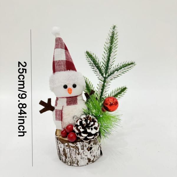 ミニ人工クリスマスツリー人形像装飾品、家庭用屋内キッチン用