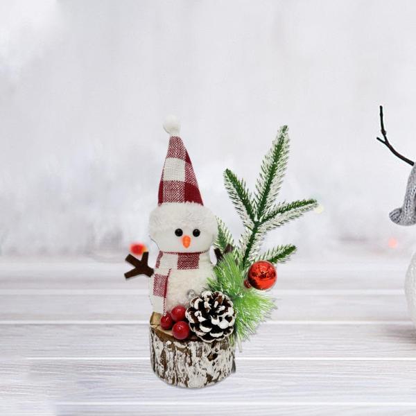 ミニ人工クリスマスツリー人形像装飾品、家庭用屋内キッチン用