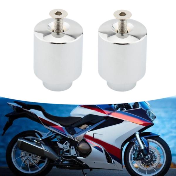 2ピース オートバイハンドルバーグリップエンドプラグ ハンドルバーグリップキャップ 左と右のハンドルエンドに適用  CBR 954rr ゴールド Wi