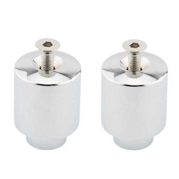 2ピース オートバイハンドルバーグリップエンドプラグ ハンドルバーグリップキャップ 左と右のハンドルエンドに適用  CBR 954rr ゴールド Wi