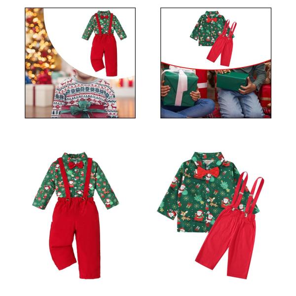 男の子用スーツセット 蝶ネクタイ付き フォーマルドレス クリスマス衣装 子供用 クリスマス フェスティバル