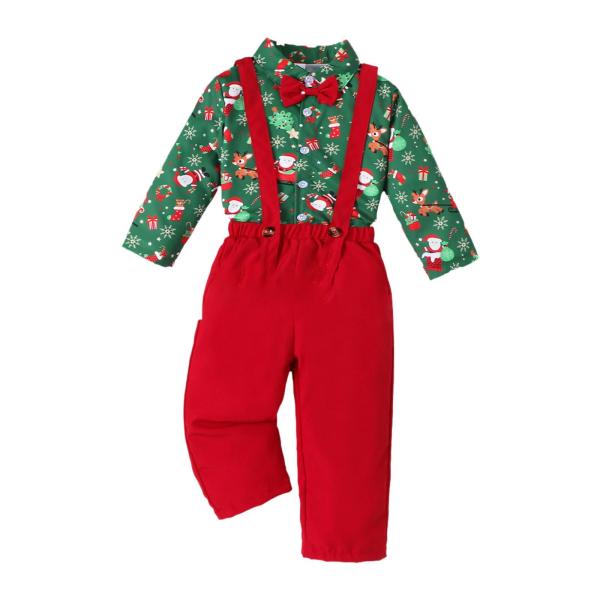 男の子用スーツセット 蝶ネクタイ付き フォーマルドレス クリスマス衣装 子供用 クリスマス フェスティバル