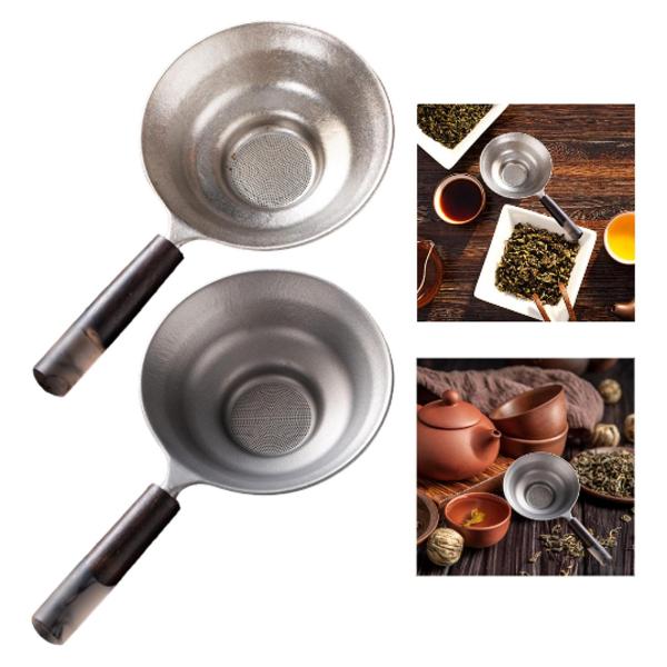 ティーストレーナー ティーポット フィルター ポータブル ハンドル付き 茶漏れ ギフト用 カンフーティー ルーズリーフティー ティーカップ 茶道アクセ