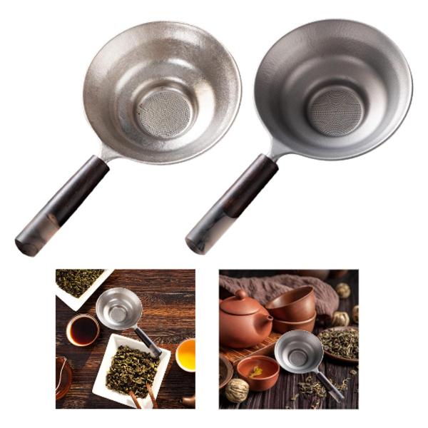 ティーストレーナー ティーポット フィルター ポータブル ハンドル付き 茶漏れ ギフト用 カンフーティー ルーズリーフティー ティーカップ 茶道アクセ