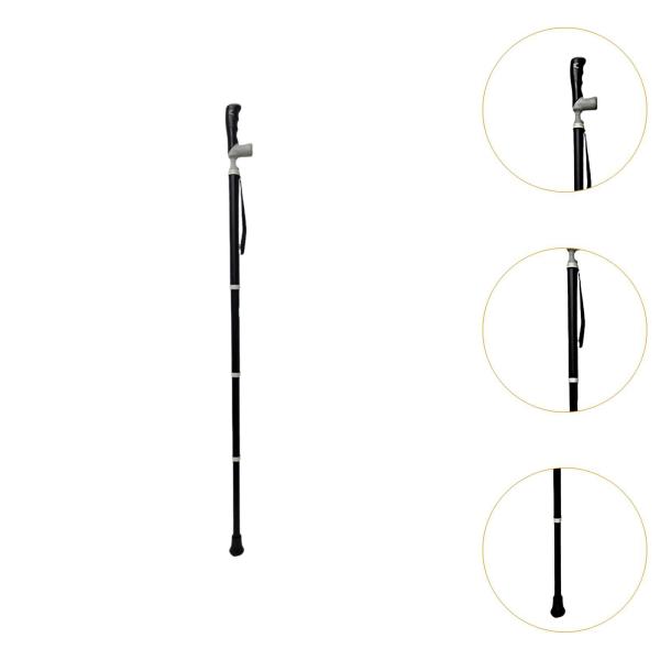 トレッキングポール ハイキングスティック 伸縮式 強力サポート ロック機構 滑り止めハンドル 3ジョイントスティック バックパッキング用