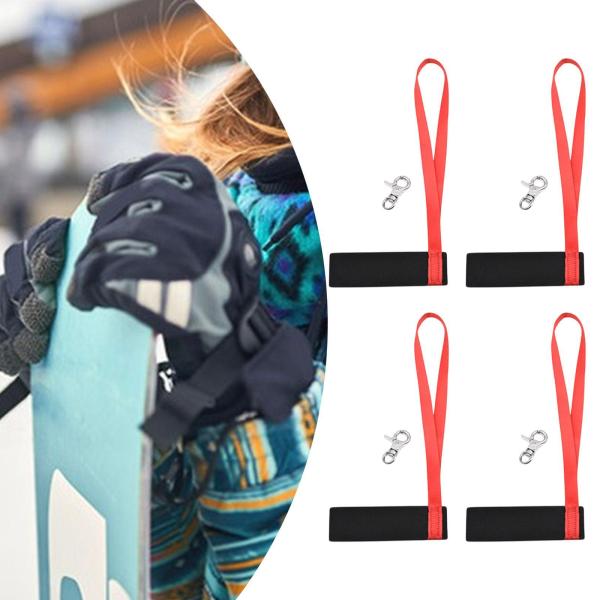 2組のスポーツグローブストラップアクセサリー、金属ボタン付き、多機能冬用グローブリーシュリストストラップ、アウトドアスポーツ用