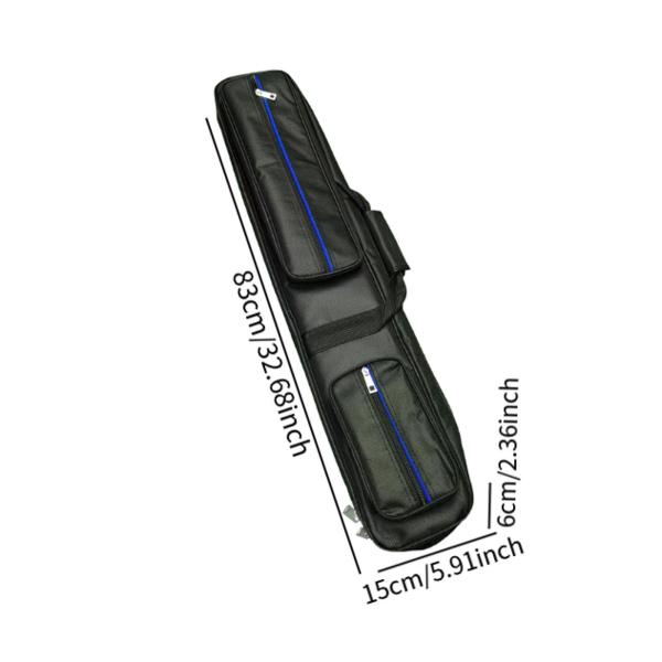 ビリヤードキューキャリーケース 7ホール ジッパーポケット2個付き ビリヤードロッド収納バッグ