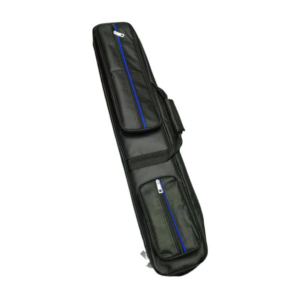 ビリヤードキューキャリーケース 7ホール ジッパーポケット2個付き ビリヤードロッド収納バッグ