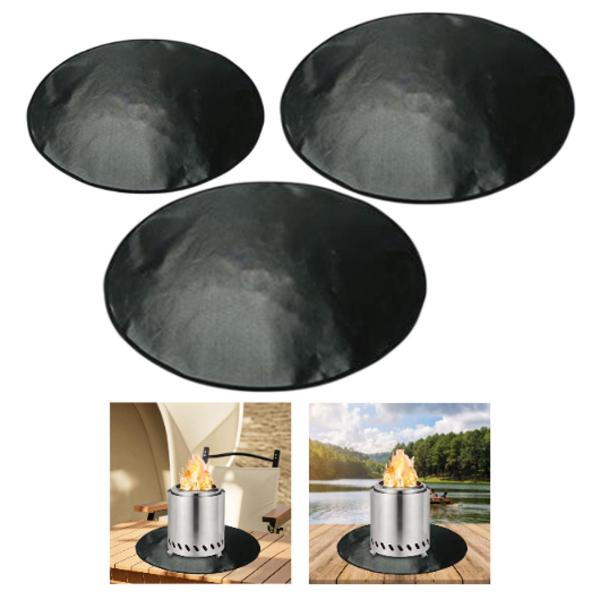 丸型暖炉マット 耐熱マット グリル下マット 断熱マット 裏庭パティオ用フロアマット
