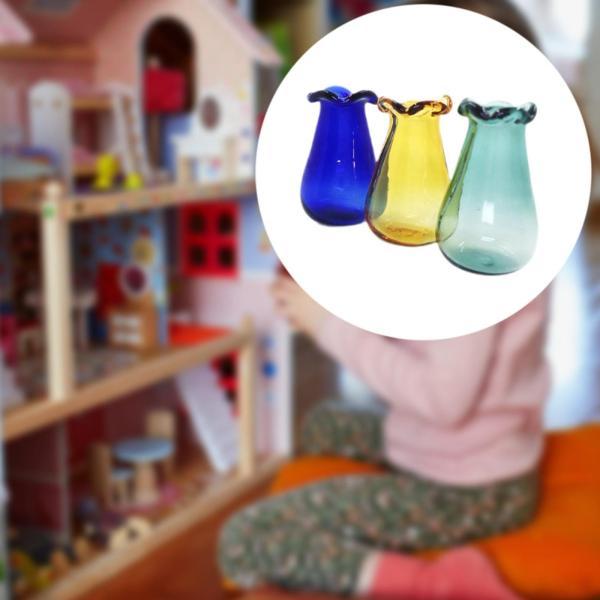 3ピース 1:12 ドールハウス 花瓶セット 生活シーン リビングルーム デスクトップ 寝室用