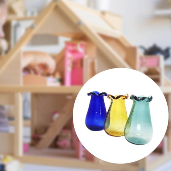3ピース 1:12 ドールハウス 花瓶セット 生活シーン リビングルーム デスクトップ 寝室用