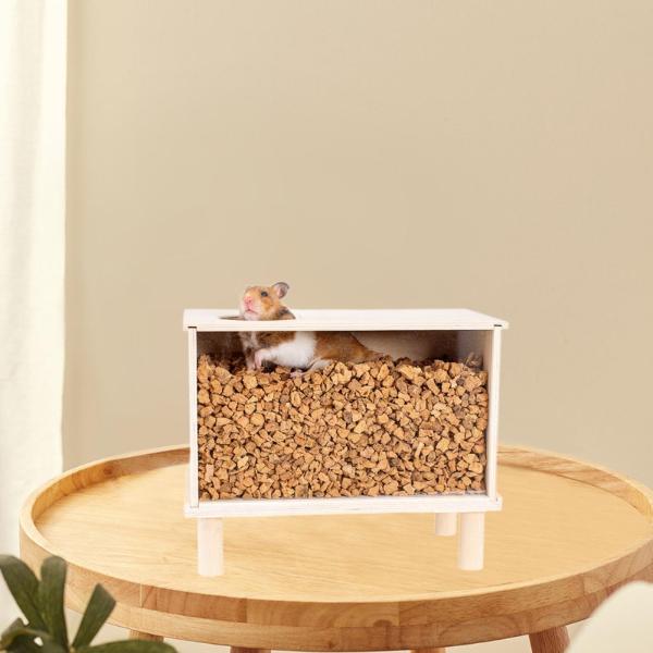 ハムスター掘りボックス ハムスター砂浴びボックス 小屋 掃除が簡単なハムスター用トイレケース DIY ハムスターケージ装飾 シリアハムスターラット用