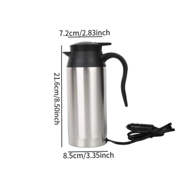 車用ケトル トラック用旅行ケトル 750ml カップバッグ付き 真空断熱 大型トラック ヒーター ボトル ポット 自家用車 ツアー用