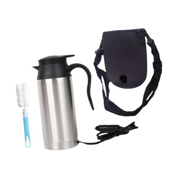 車用ケトル トラック用旅行ケトル 750ml カップバッグ付き 真空断熱 大型トラック ヒーター ボトル ポット 自家用車 ツアー用
