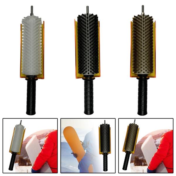 スキーブラシシャフトハンドルカバーキットスノーボードワックスブラシ、ポータブル、プロ仕様の軽量スキーワックスブラシスキーワックスブラシ