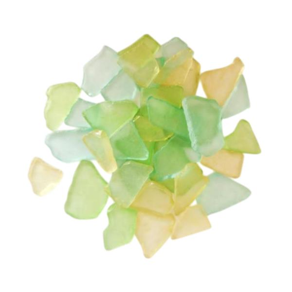 シーグラス 工芸品 花瓶フィラーと水槽の飾り 平らなピース 500g DIY 工芸品 タンブル加工 染色カラーストーン ビーチ ウェディング