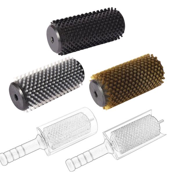 交換可能なスキーブラシ スノーボードケアメンテナンスツール 長さ14cm 軽量ポータブルスキーワックスブラシ アウトドアスポーツ用
