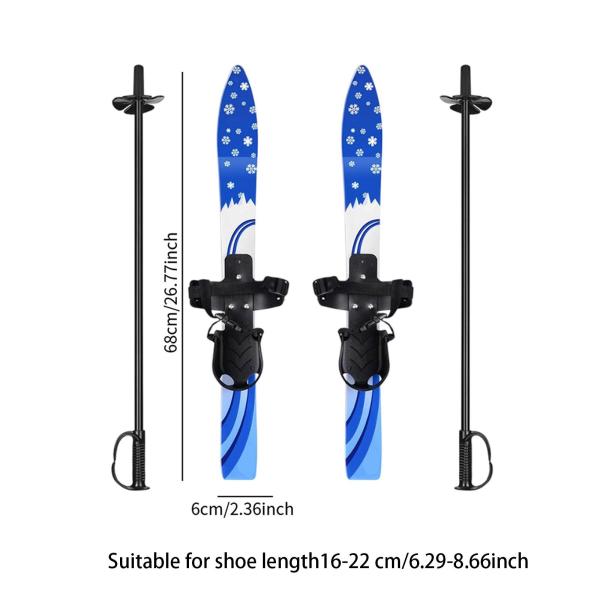 スキー板とポール キッズ スノースキー アウトドア スノーボード 男の子 女の子 子供  スノーショートスキー 高齢者向け 3〜8歳