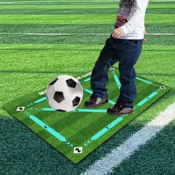 サッカートレーニングマットラグ衝撃吸収サッカーマット折りたたみ式滑り止めポータブルカーペットドリブルトレーニングマット屋内用