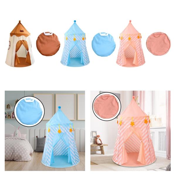 子供用プレイテント、ティピーキャッスルテント、収納キャリーバッグ付き、ティピープレイハウス、子供用キャッスルプレイテント、遊び場用