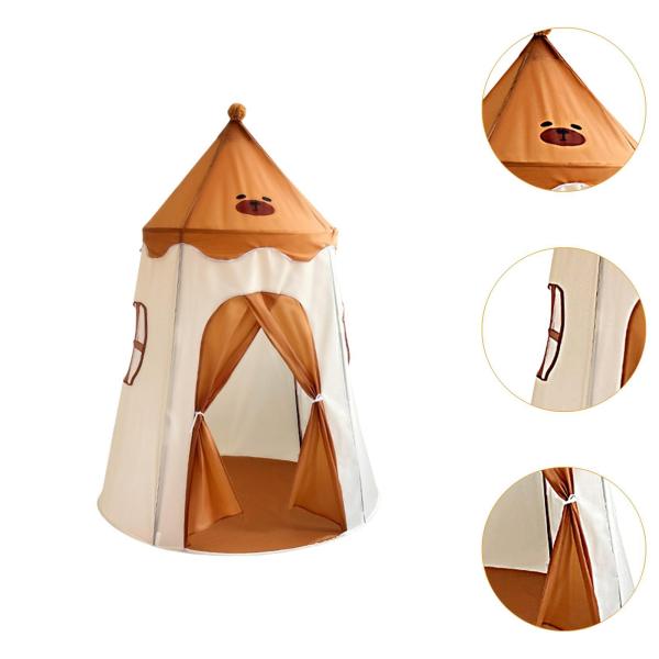 子供用プレイテント、ティピーキャッスルテント、収納キャリーバッグ付き、ティピープレイハウス、子供用キャッスルプレイテント、遊び場用
