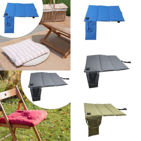 加熱シートクッション USB電源ウォームパッド 実用的 軽量 屋外用シッティングパッド スタジアムクッション 庭 公園 ピクニック ハイキング用