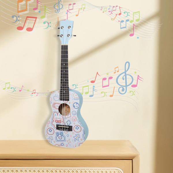 初心者用ウクレレ かわいい小型ウクレレ 音楽ギフト コンパクトなスターターウクレレ 4弦 演奏可能なウクレレ楽器 子供用