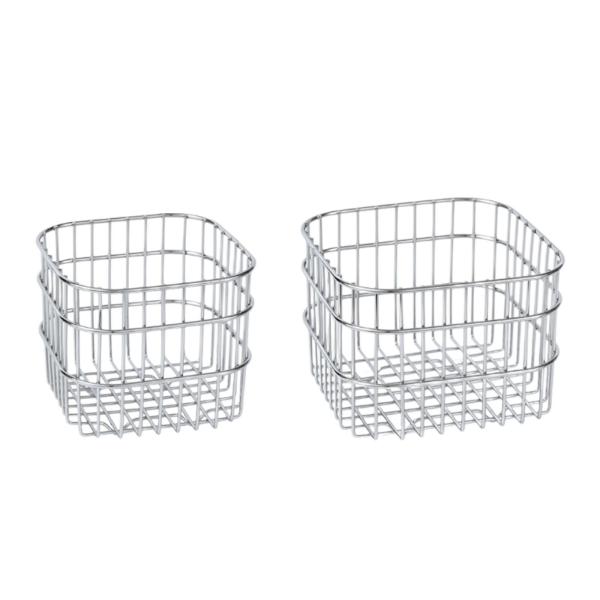 金属製ワイヤー収納バスケット金属製オーガナイザー箱型皿用軽量鉄製収納ボックス収納フレームキッチンホーム用