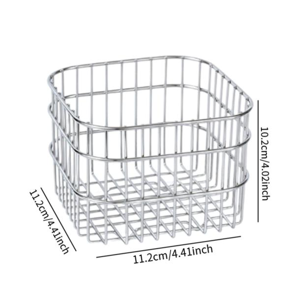 金属製ワイヤー収納バスケット金属製オーガナイザー箱型皿用軽量鉄製収納ボックス収納フレームキッチンホーム用