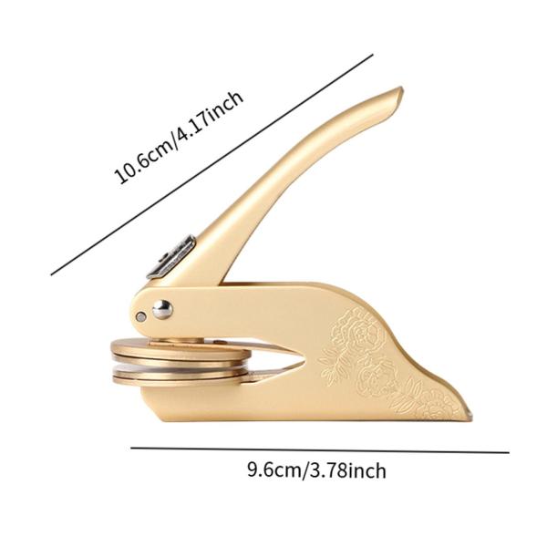 エンボッサースタンプ エンボスシーリングスタンプ 手動プレス ステンレススチール ポータブル ブランクエンボッサーシールスタンプ ナプキン紙用